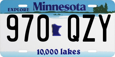 MN license plate 970QZY