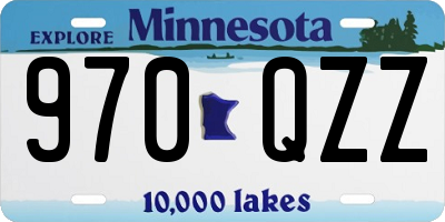 MN license plate 970QZZ