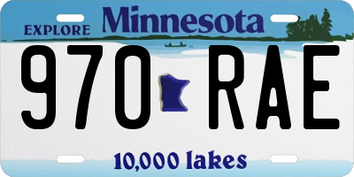 MN license plate 970RAE