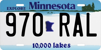 MN license plate 970RAL