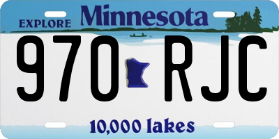 MN license plate 970RJC