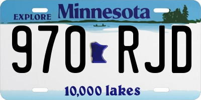 MN license plate 970RJD