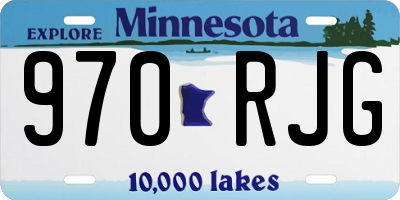 MN license plate 970RJG