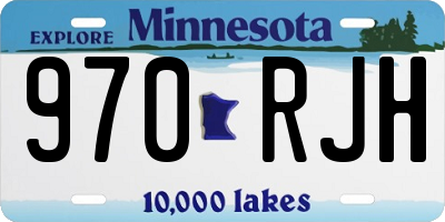 MN license plate 970RJH