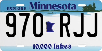 MN license plate 970RJJ