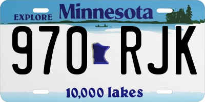 MN license plate 970RJK