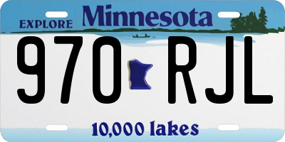 MN license plate 970RJL