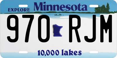 MN license plate 970RJM