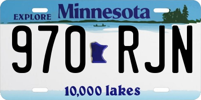 MN license plate 970RJN