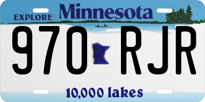 MN license plate 970RJR