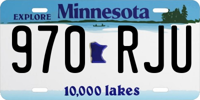MN license plate 970RJU
