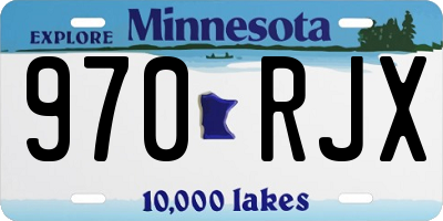 MN license plate 970RJX