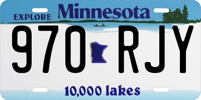 MN license plate 970RJY