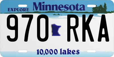 MN license plate 970RKA
