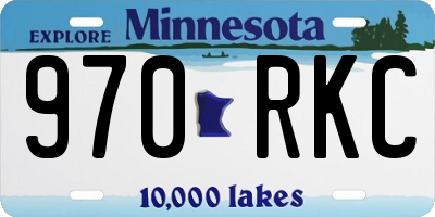 MN license plate 970RKC