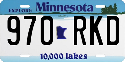 MN license plate 970RKD