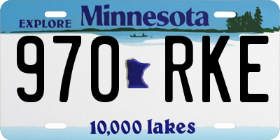 MN license plate 970RKE