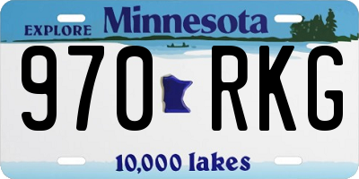 MN license plate 970RKG