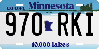 MN license plate 970RKI