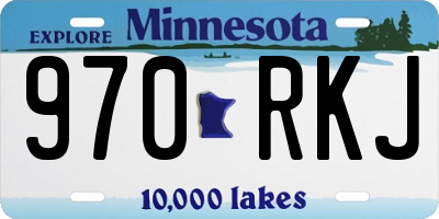 MN license plate 970RKJ
