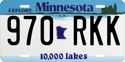 MN license plate 970RKK