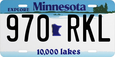 MN license plate 970RKL