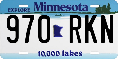 MN license plate 970RKN