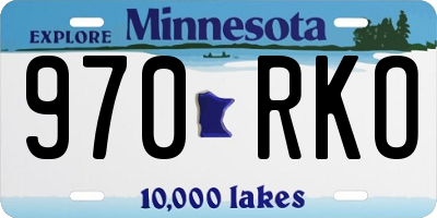 MN license plate 970RKO