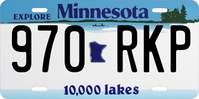 MN license plate 970RKP