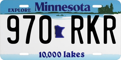 MN license plate 970RKR
