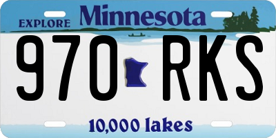 MN license plate 970RKS