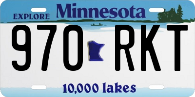 MN license plate 970RKT