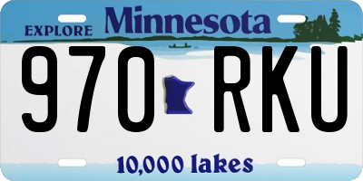 MN license plate 970RKU