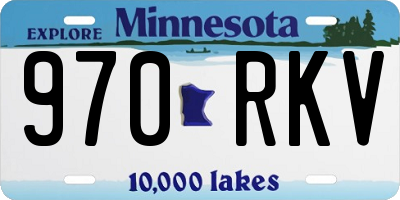 MN license plate 970RKV