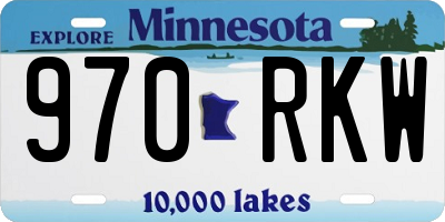 MN license plate 970RKW