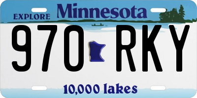 MN license plate 970RKY