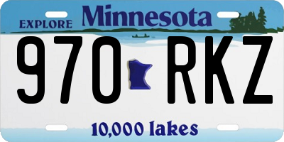 MN license plate 970RKZ