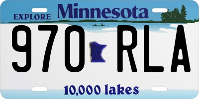 MN license plate 970RLA