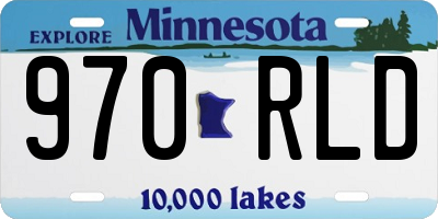 MN license plate 970RLD