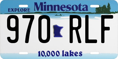 MN license plate 970RLF