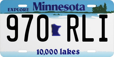 MN license plate 970RLI