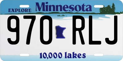 MN license plate 970RLJ