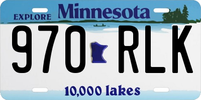 MN license plate 970RLK