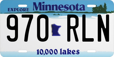 MN license plate 970RLN