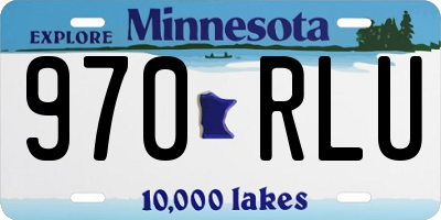 MN license plate 970RLU