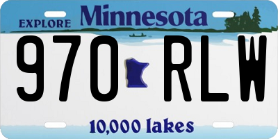 MN license plate 970RLW