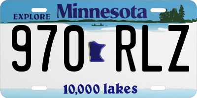 MN license plate 970RLZ