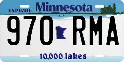 MN license plate 970RMA
