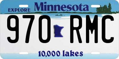 MN license plate 970RMC