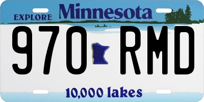 MN license plate 970RMD